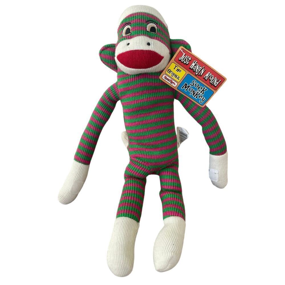 VINTAGE 2008 SOCK MONKEY THE ORIGINAL 19’ COLLECTIBLE RARE JUST HANGING AROUND
